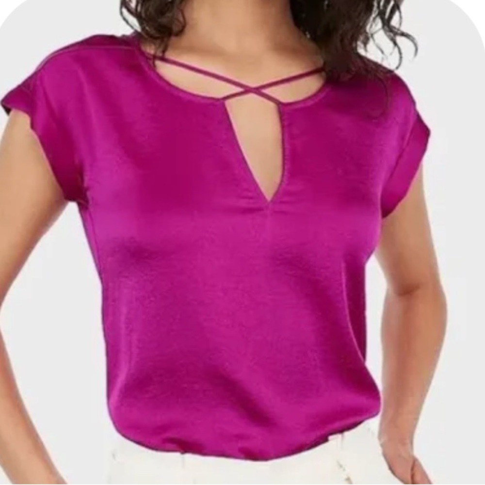 Express light pink Gramercy cross front top